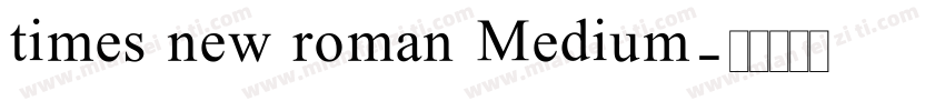 times new roman Medium字体转换